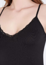 Maiou cu dantelă - Belinay 0749 - negru - imagine 2