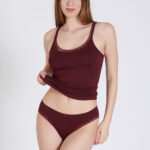 Set lenjerie intimă cu broderie - Belinay 1128 - vișiniu