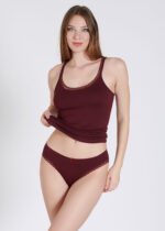 Set lenjerie intimă cu broderie - Belinay 1128 - vișiniu