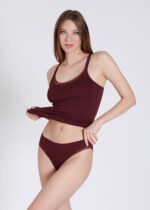 Set lenjerie intimă cu broderie - Belinay 1128 - vișiniu - imagine 6
