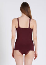 Set lenjerie intimă cu broderie - Belinay 1128 - vișiniu - imagine 8