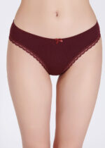 Set lenjerie intimă cu broderie - Belinay 1128 - vișiniu - imagine 10