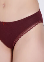 Set lenjerie intimă cu broderie - Belinay 1128 - vișiniu - imagine 11