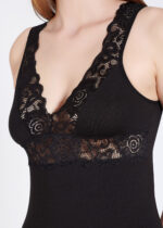 Maiou cu dantelă - Belinay 0644 - negru - imagine 5