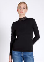 Bluză pe gât, cu dantelă cu mânecă lungă - Belinay 8521 - imagine 9