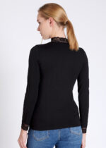Bluză pe gât, cu dantelă cu mânecă lungă - Belinay 8521 - imagine 11