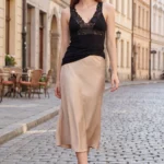 Maiou cu dantelă - Belinay 0644 - negru