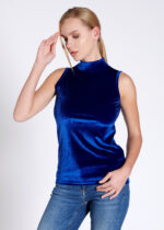 Bluză pe gât din catifea - Belinay 8030 - imagine 6
