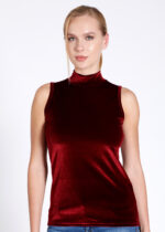 Bluză pe gât din catifea - Belinay 8030 - imagine 12