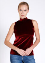 Bluză pe gât din catifea - Belinay 8030 - imagine 18