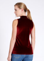 Bluză pe gât din catifea - Belinay 8030 - bordo - imagine 12