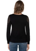 Bluză cu dantelă cu mânecă lungă - Belinay 8517 - imagine 3