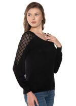 Bluză cu dantelă cu mânecă lungă - Belinay 8517 - imagine 2