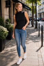 Bluză pe gât – Belinay 0995 - negru - imagine 3