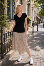 Bluză cu mânecă scurtă – Belinay 0984 - negru - imagine 5