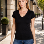 Bluză cu mânecă scurtă – Belinay 0984 - negru
