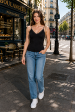 Maiou cu dantelă - Belinay 6001 - negru - imagine 4