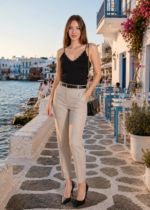Maiou cu dantelă - Belinay 6001 - negru - imagine 3