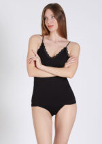 Maiou cu dantelă - Belinay 6001 - negru - imagine 2