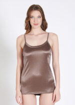 Maiou satinat cu bretele ajustabile - Belinay 6022 - imagine 2