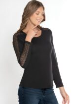 Bluză cu dantelă cu mânecă lungă – Belinay 8545 - imagine 2