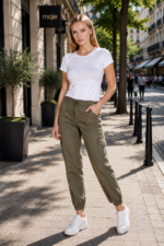 Bluză cu mânecă scurtă – Belinay 0884 - alb - imagine 7
