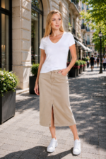 Bluză cu mânecă scurtă – Belinay 0984 - alb - imagine 4