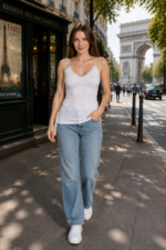 Maiou cu dantelă - Belinay 6001 - alb - imagine 4
