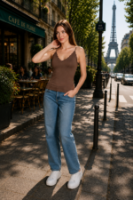 Maiou cu dantelă - Belinay 6001 - vizon - imagine 6