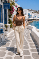 Maiou cu dantelă - Belinay 6001 - vizon - imagine 5