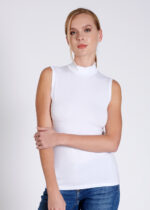 Bluză pe gât – Belinay 0995 - alb - imagine 6