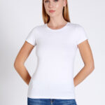 Bluză cu mânecă scurtă – Belinay 0884 - alb
