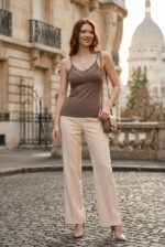 Maiou cu dantelă - Belinay 1134 - vizon - imagine 5