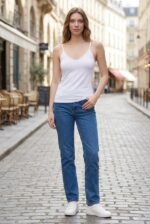 Maiou cu dantelă - Belinay 0749 - alb - imagine 8